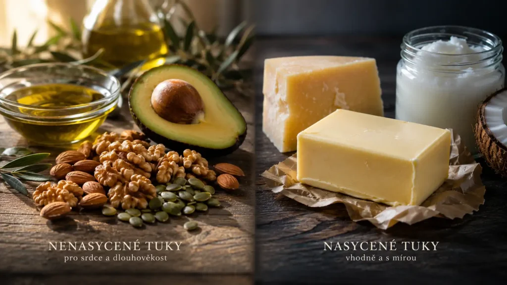 nenasycené vs nasycené tuky
